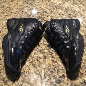 Reebok Question Black/Gold size 9.5M with Box